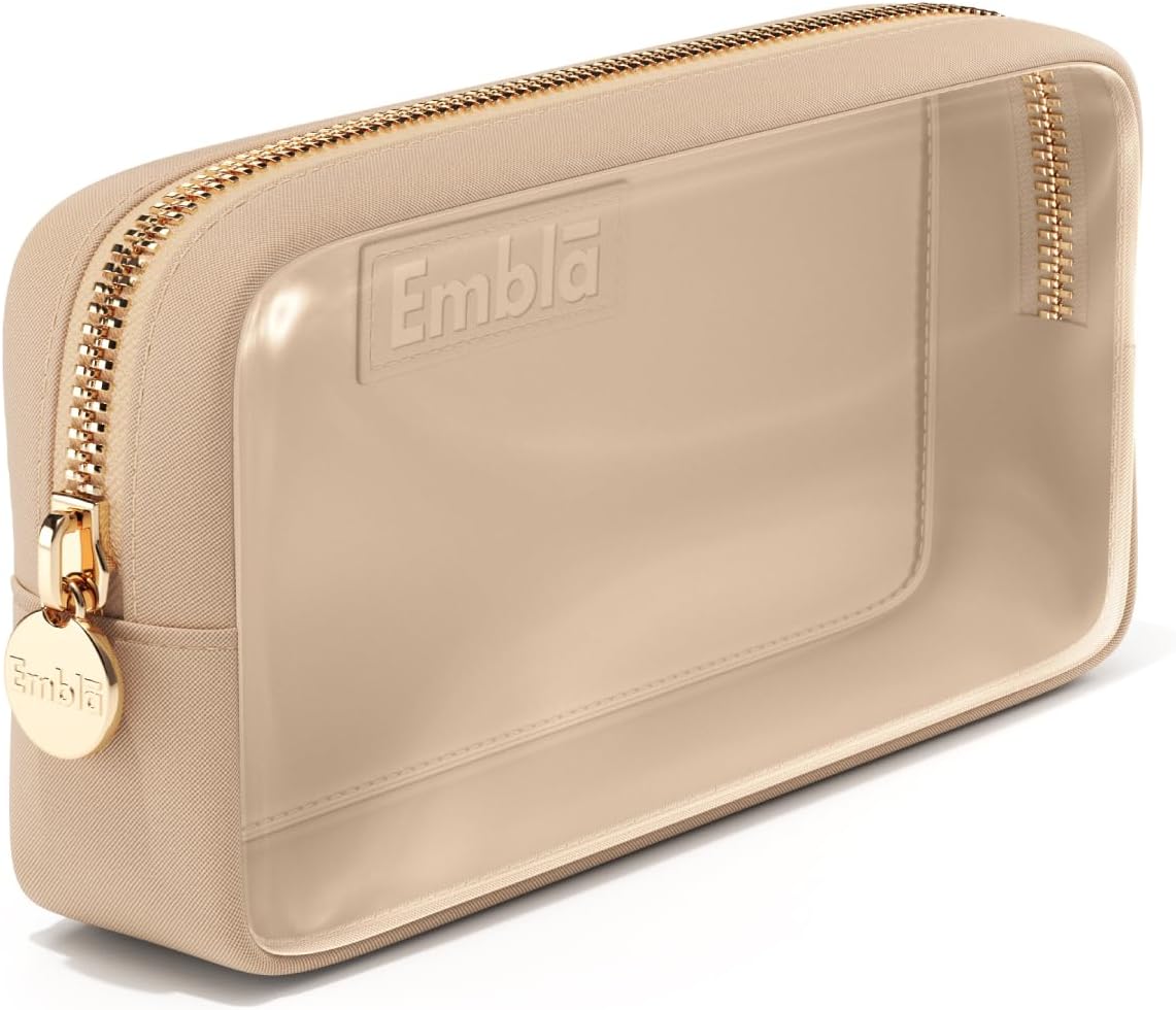 Embla Clear Cosmetic Bag Makeup Bag, Clear Zipper Pouch Cosmetics Bags Cute Wome...