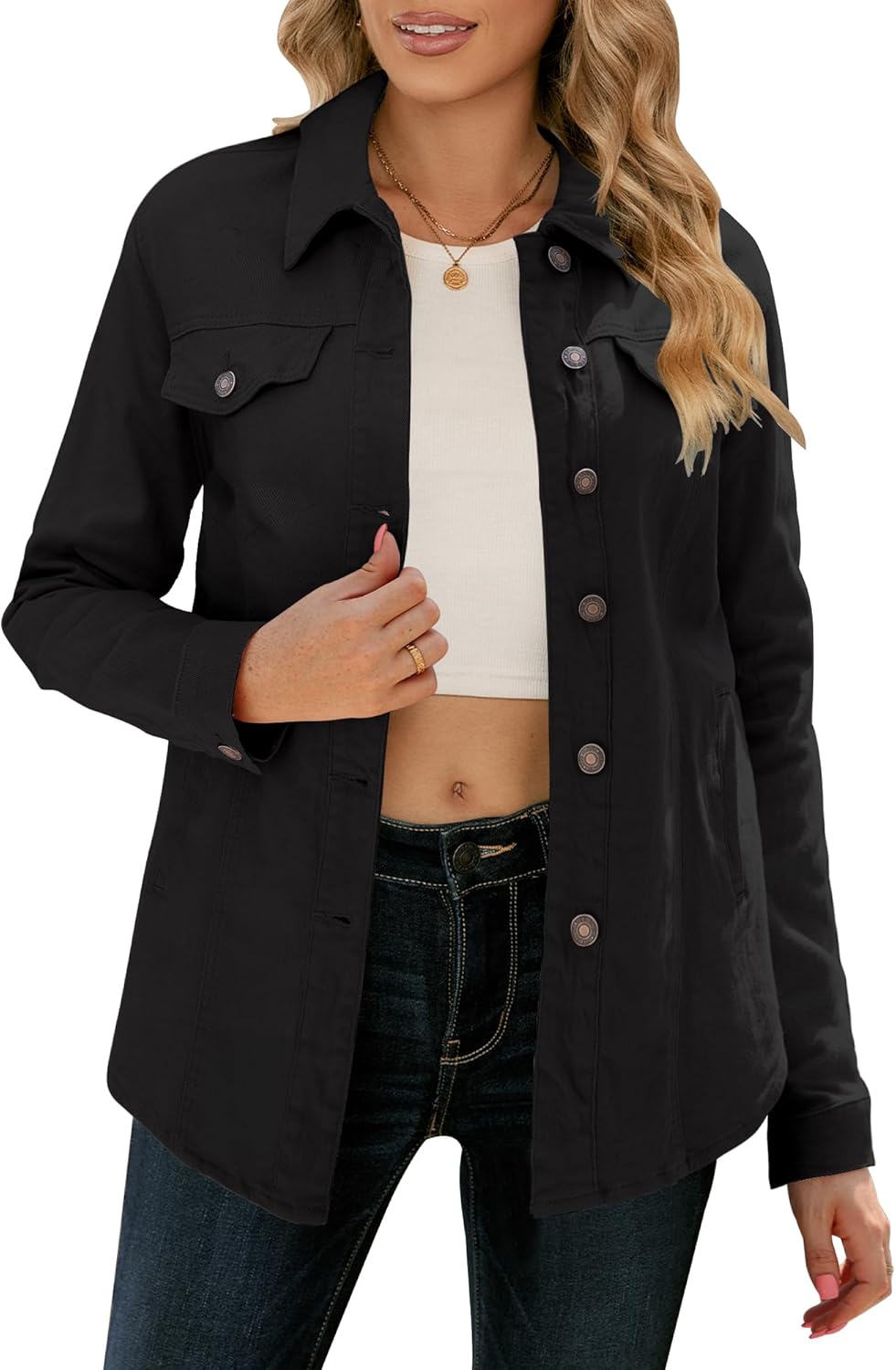 luvamia Women's Denim Jacket, Special Fashion Jean Jacket with Western Style, In...