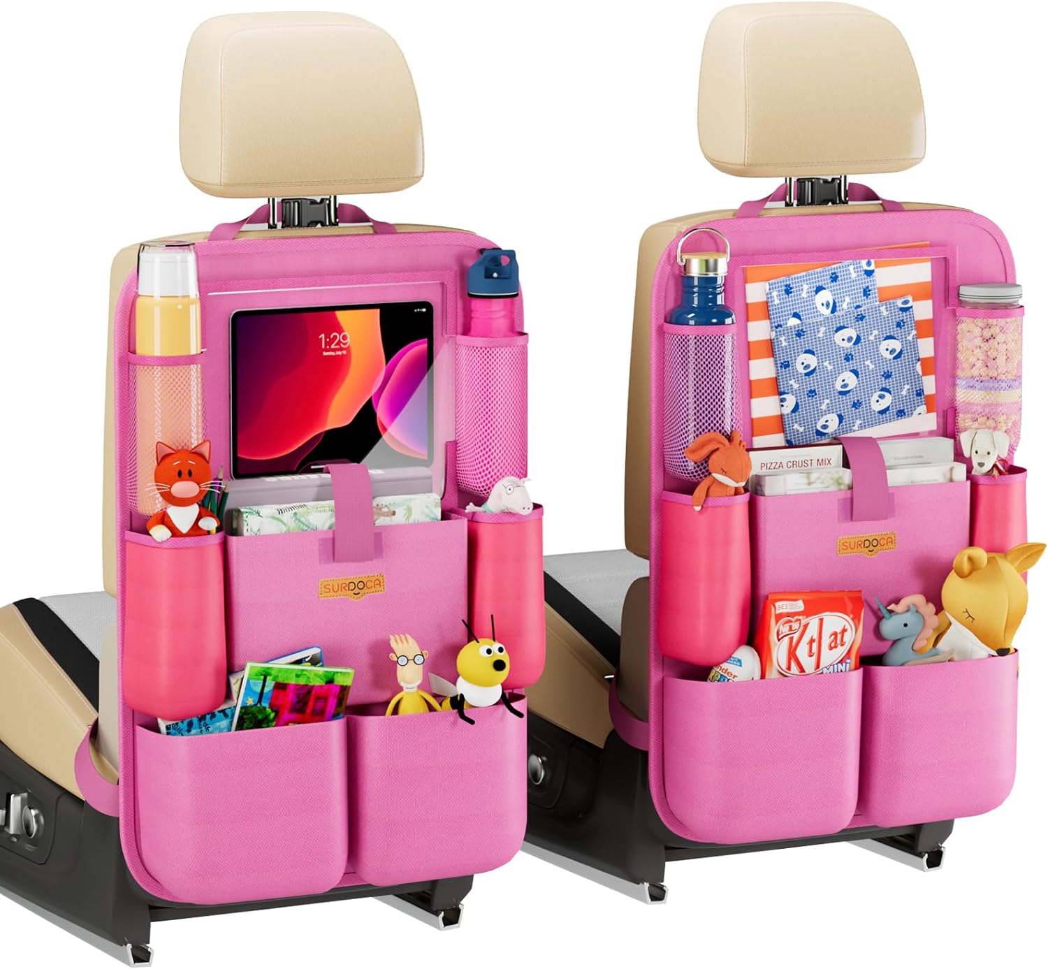 SURDOCA Car Organiser Car Seat Organiser - 4th Generation Enhanced Car Organiser...