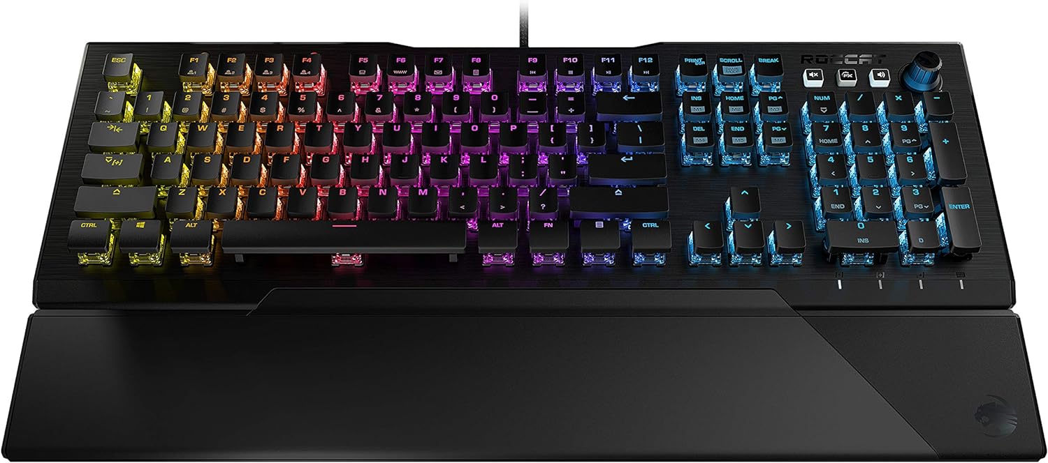 ROCCAT Vulcan 121 AIMO Linear Mechanical Titan Switch Full-size PC Gaming Keyboa...