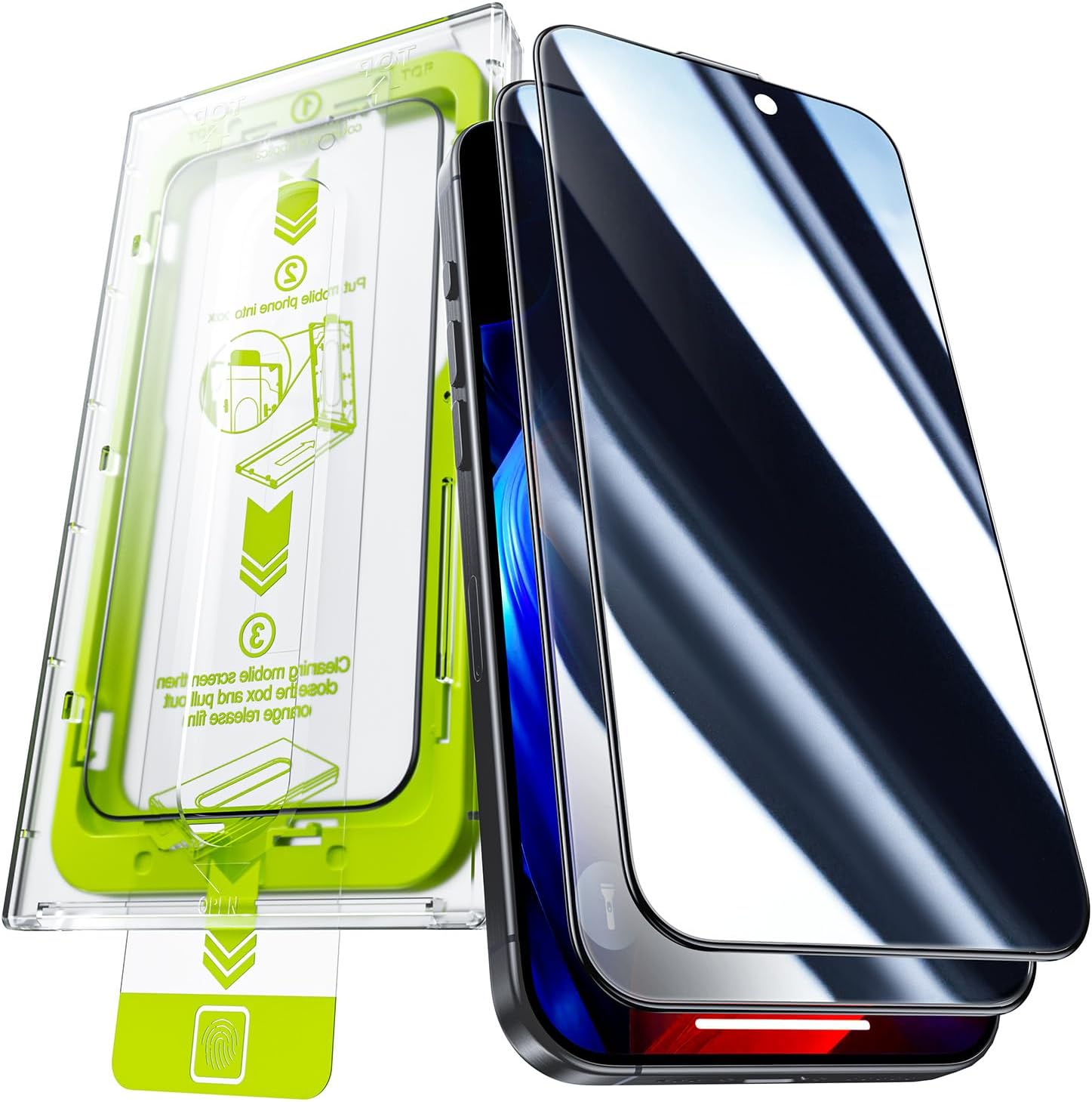 WSKEN Privacy Screen Protector for iPhone 16 Pro Max, Special 28° Anti-Spy Tempe...
