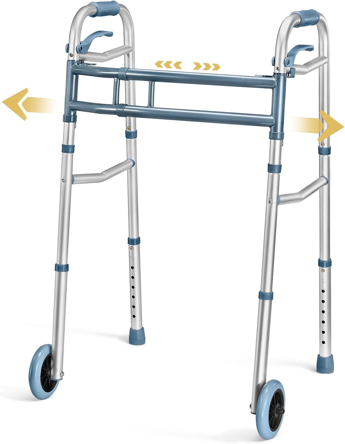 Walkers for Seniors Aluminum Lightweight Walker with Wheels Walker Adjustable Wi...