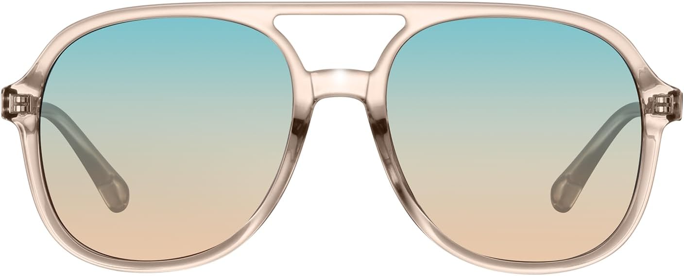 Polarized Aviator Sunglasses for Womens Men Trendy 2024 Square Classic 70s Sun G...