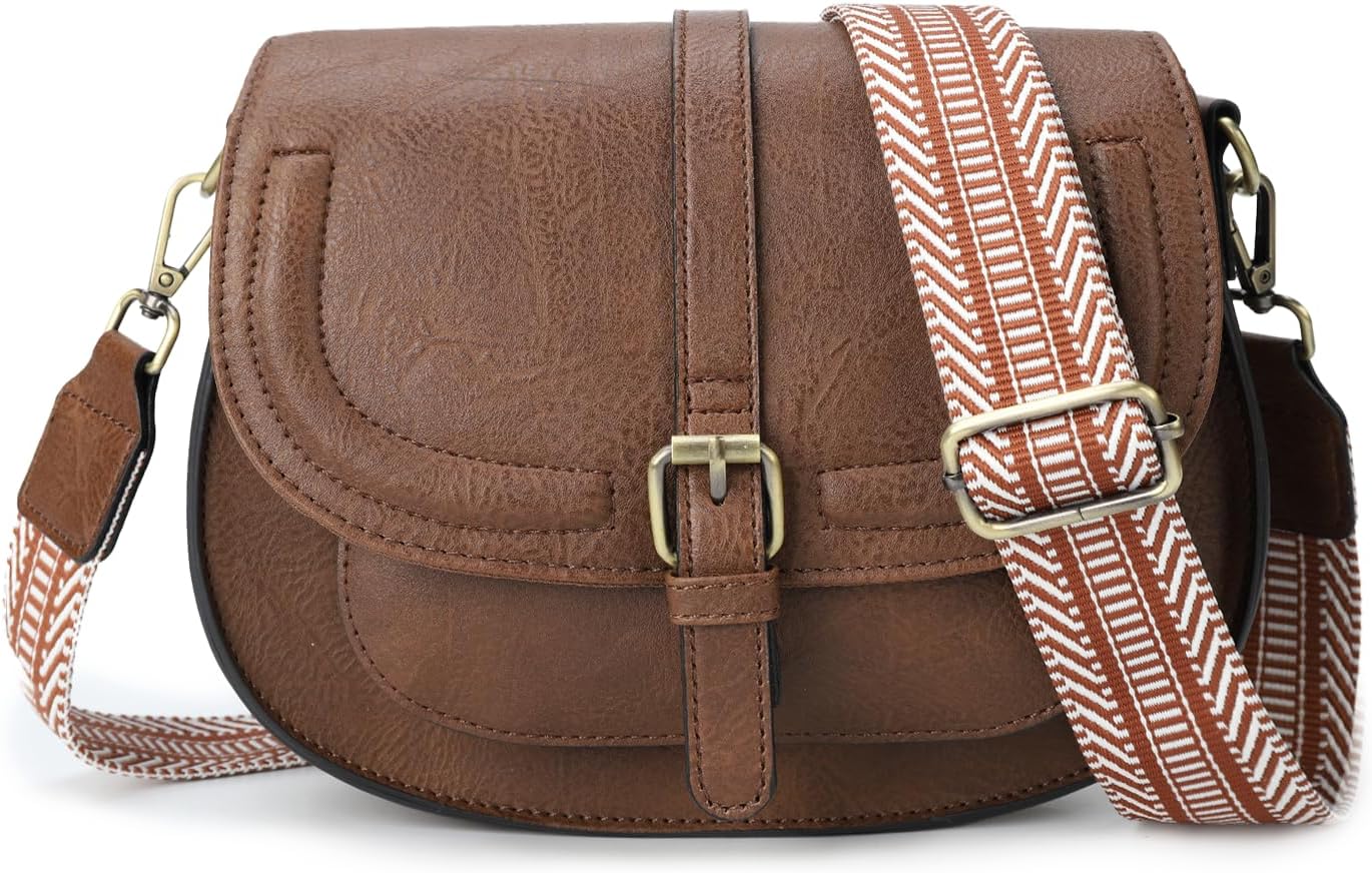 AFKOMST Crossbody Bags for Women,Small Saddle Purse and Boho Cross Body Handbags...