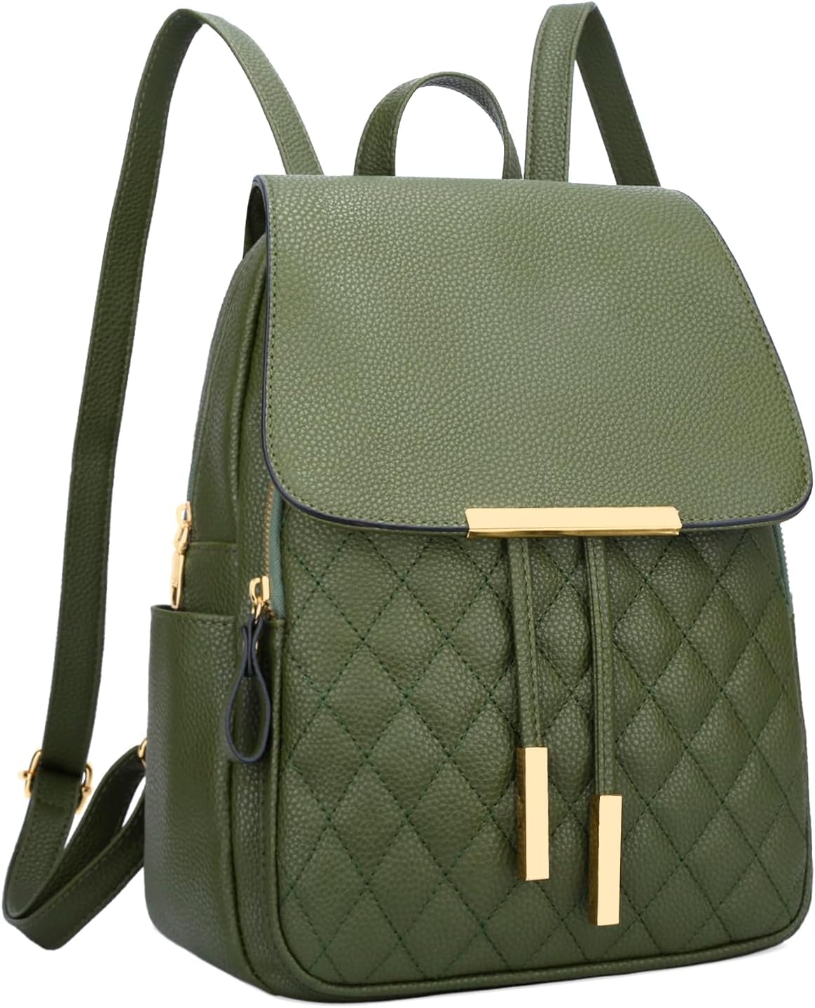 KKXIU Quilted Trendy Leather Backpack, Special Purse for Women, Innovative Ladie...