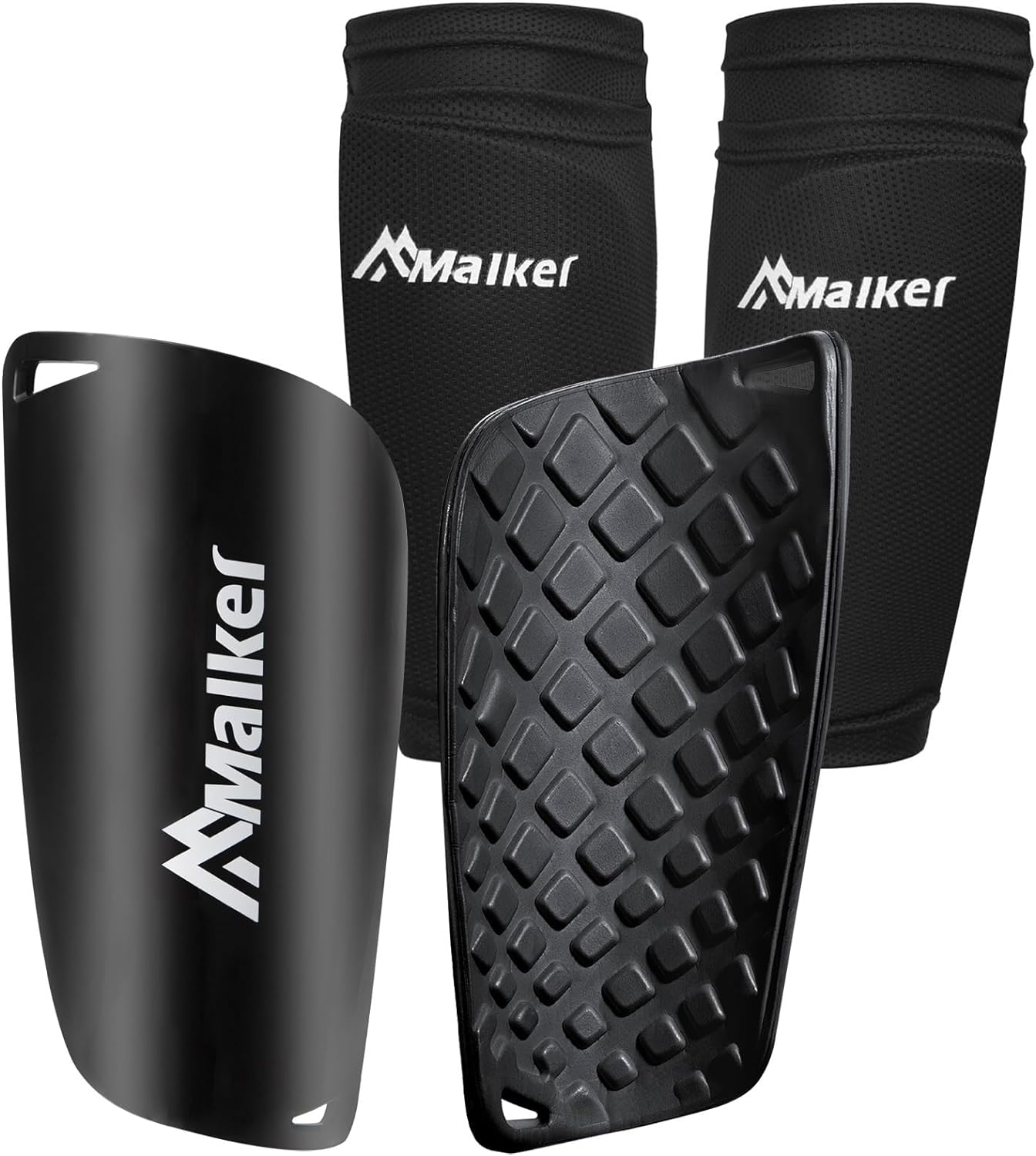 Malker Football Shin Guards, Special Shin Guards for Kids Youth Adults, Lightwei...