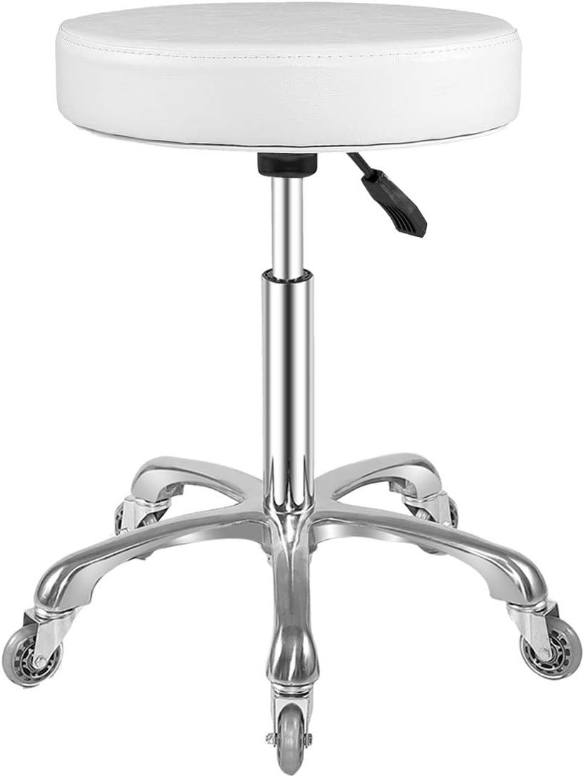 Rolling Stool with Wheels, High-Quality Adjustable Swivel Stool, Special Heavy D...