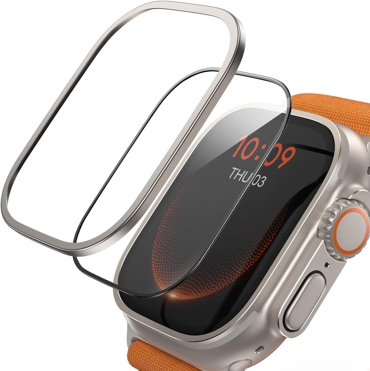 Lamicall Screen Protector for Apple Watch Ultra 2/1 49mm (2024/2023/2022), [Tita...