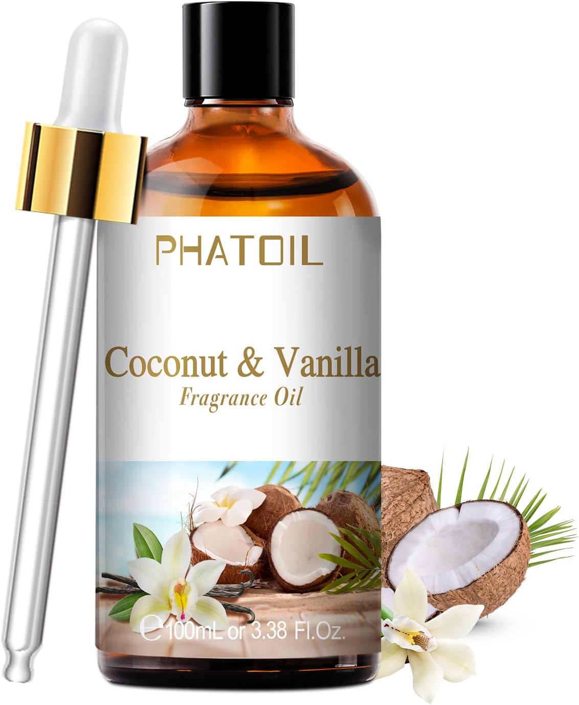 PHATOIL Coconut & Vanilla Fragrance Oils for Aromatherapy, Essential Oils for Di...