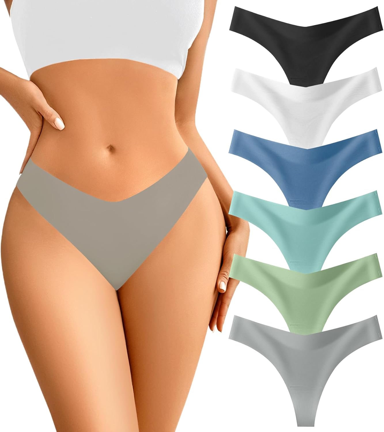 Seamless Thongs, Special No Show Underwear for Women, Innovative Breathable Pant...