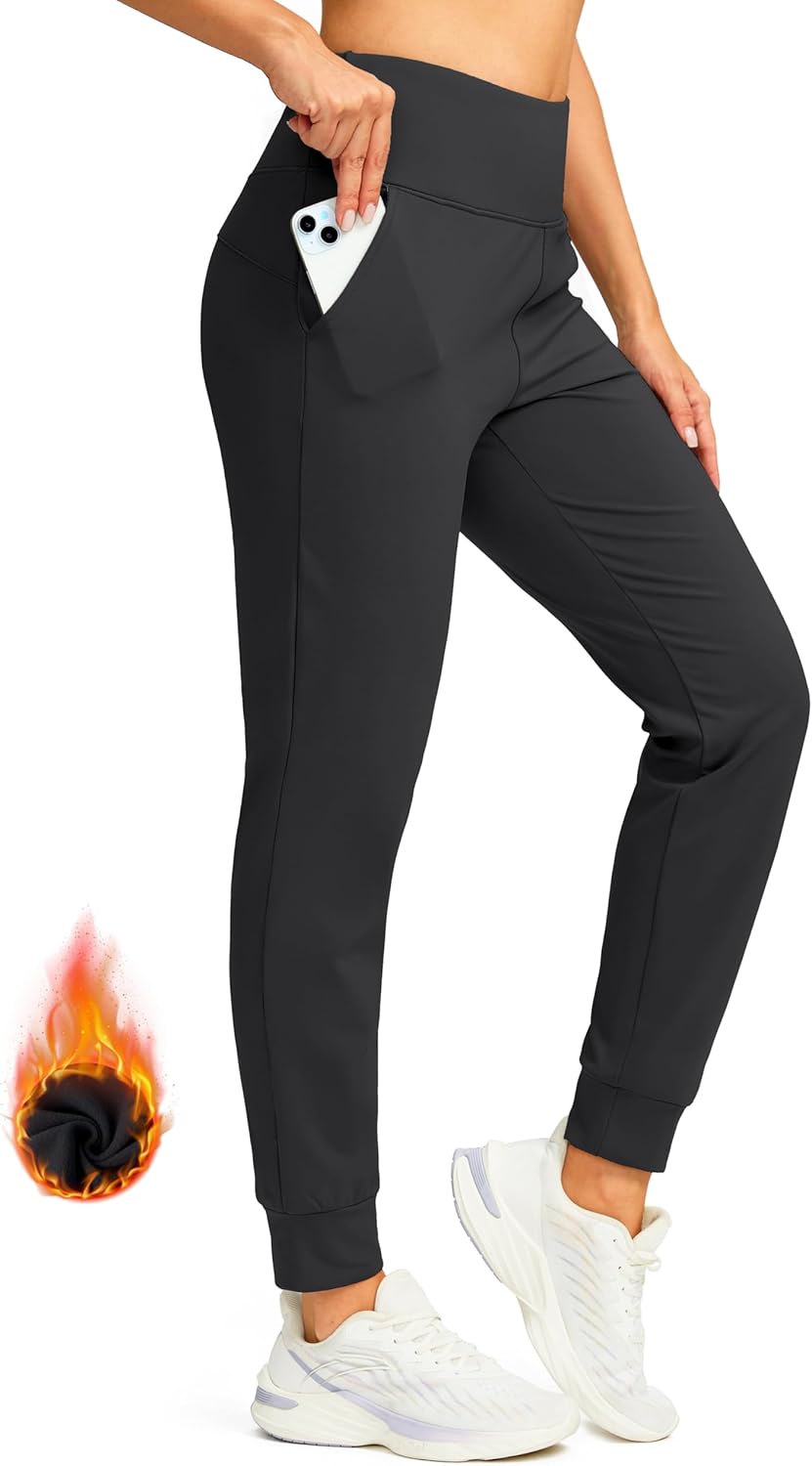 SANTINY Women's Joggers, Special Fleece Lined Jogg...