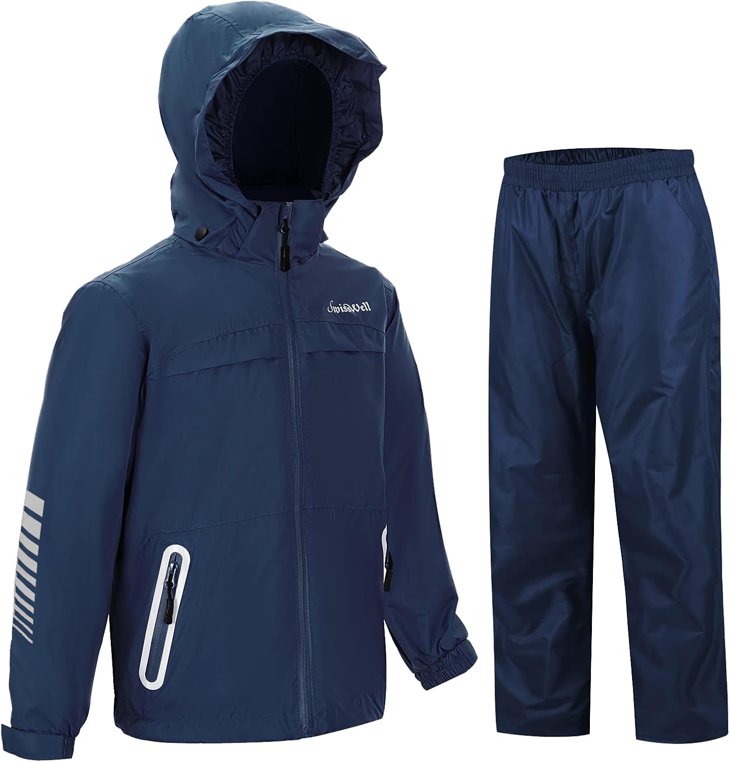 SWISSWELL Kids Rain Gear Boys Girls Waterproof Rain Suit Breathable Raincoat Rai...