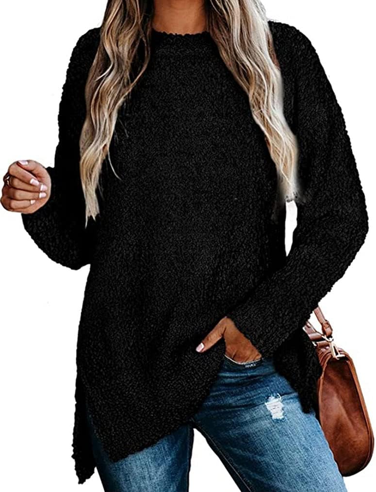 Qearal Women's Sweater, Special Long Sleeve Fuzzy Knitted Pullover, Innovative P...