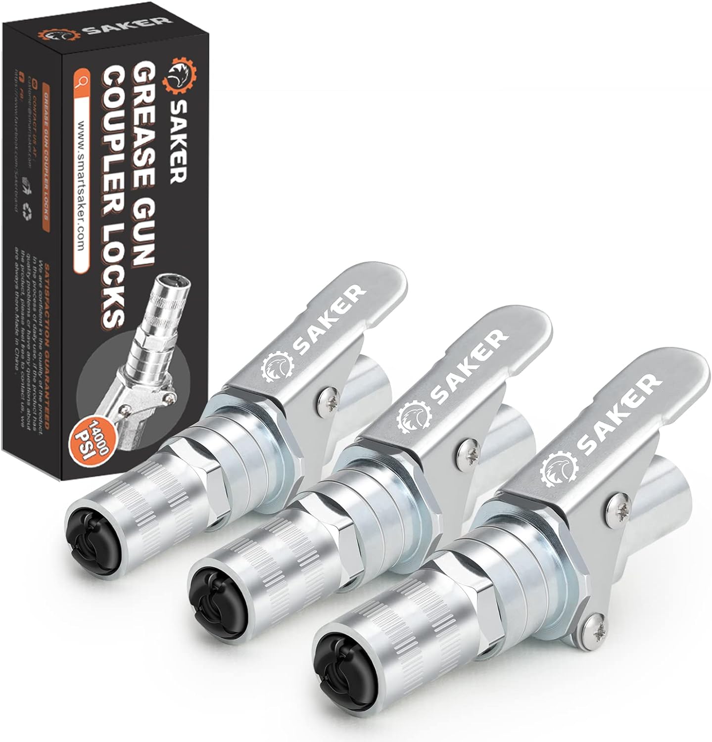 Saker Grease Gun Coupler, Special High-Pressure 14000 PSI Grease Coupler, Innova...
