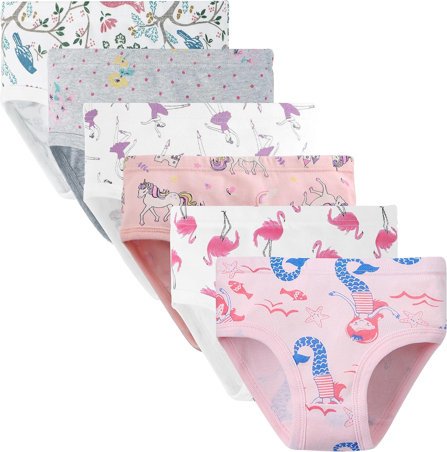Slenily Little Girls' Soft Cotton Underwear Kids Cool Breathable Comfort Panty B...