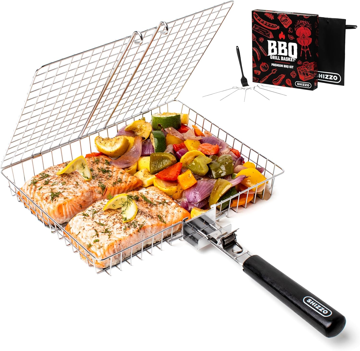 Grill Basket, Special Barbecue BBQ Grilling Basket, Innovative Stainless Steel L...