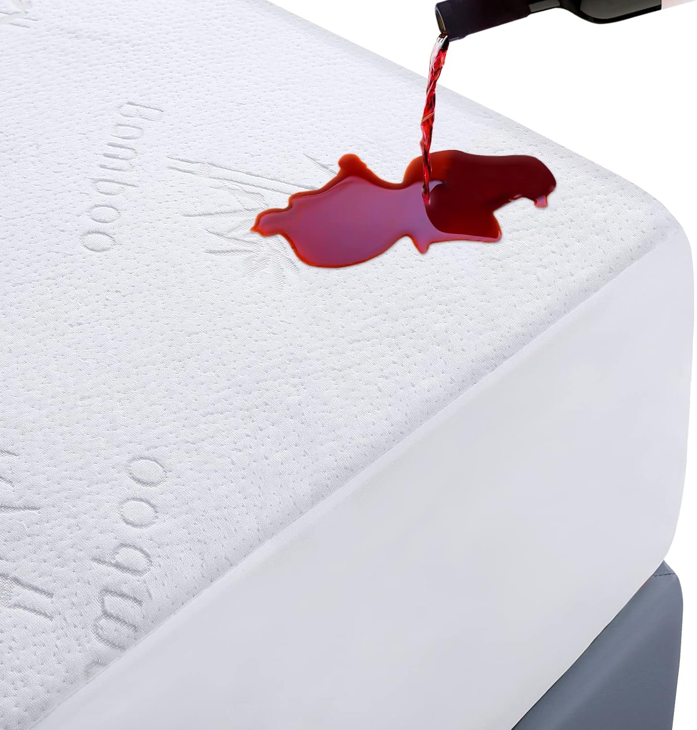 Waterproof Mattress Protector Full Size Mattress Cover Cooling Mattress Pad Brea...