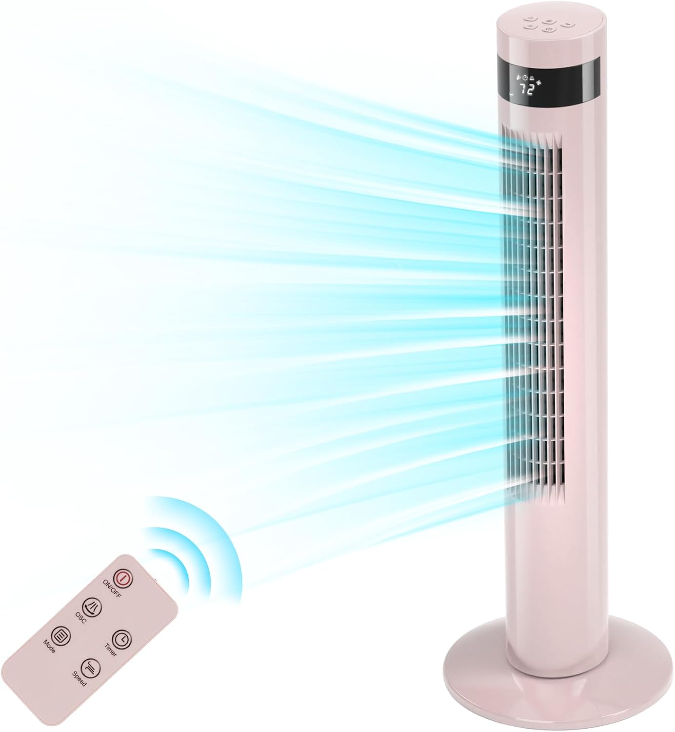 Antarctic Star Tower Fan Portable Electric Oscillating Fan Quiet Cooling Remote...