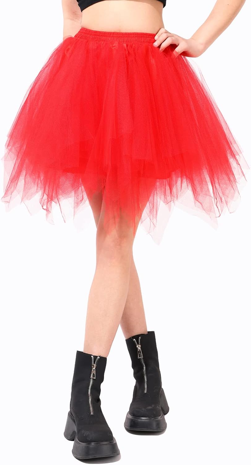 Kefiyis Tutu Skirts for Women Adult Tutu Tulle Skirt Ballet Halloween Christmas...