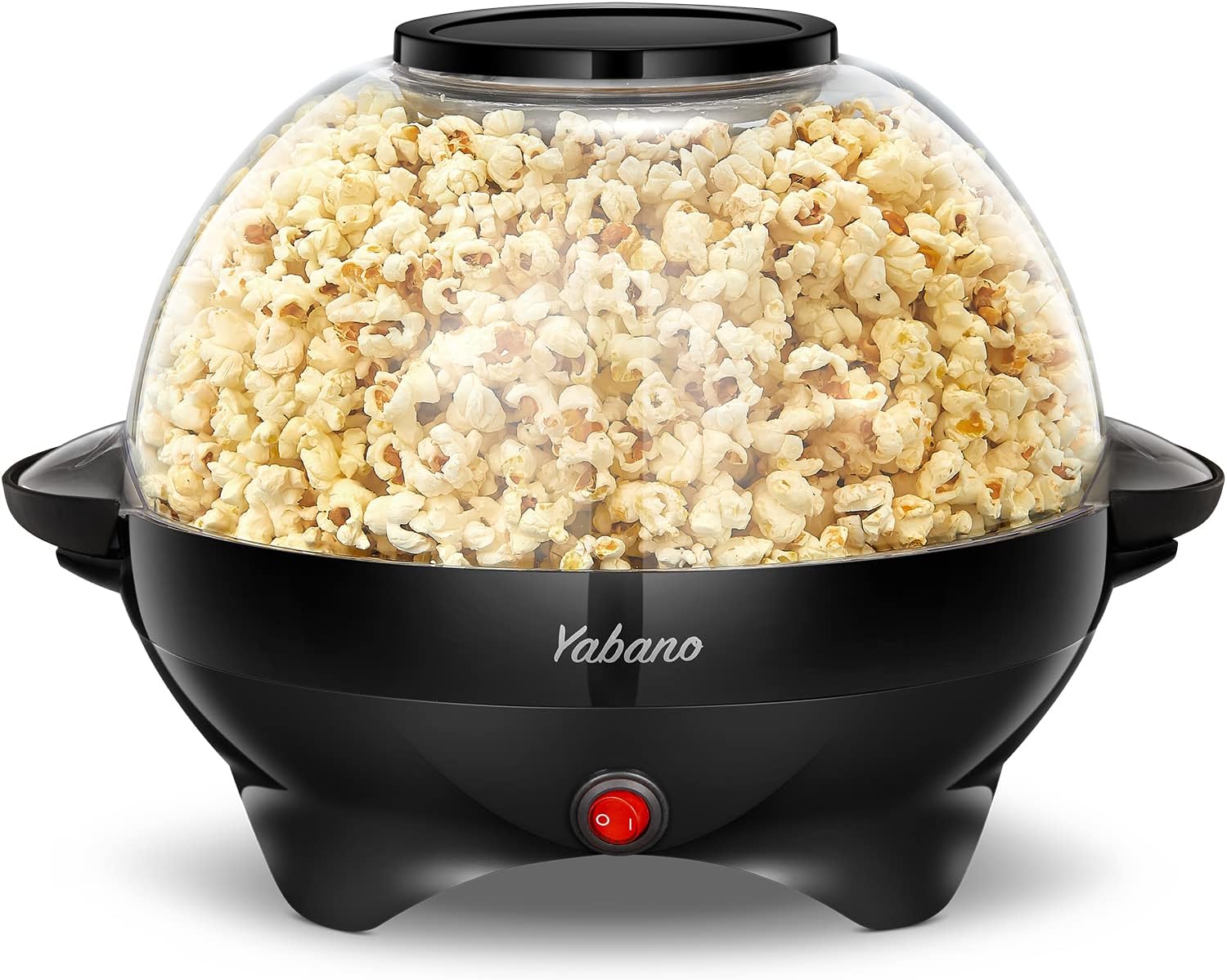 Popcorn Machine, 6-Quart Popcorn Popper maker, Nonstick Plate, Electric Stirring...