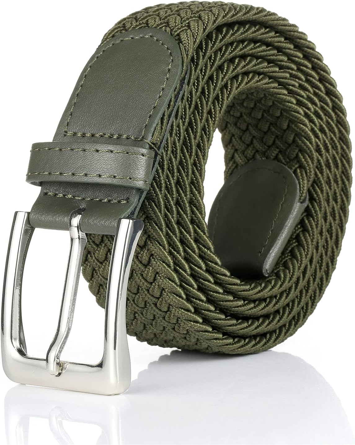 Elastic Braided Belt, Premium Woven Stretch Belt for Golf Casual Jeans Shorts Pa...