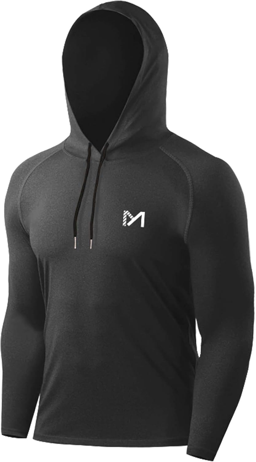 MEETYOO Men’s Running Tops, Sport Shirt Long Sleeve T-shirt Gym Tee for Fitness...