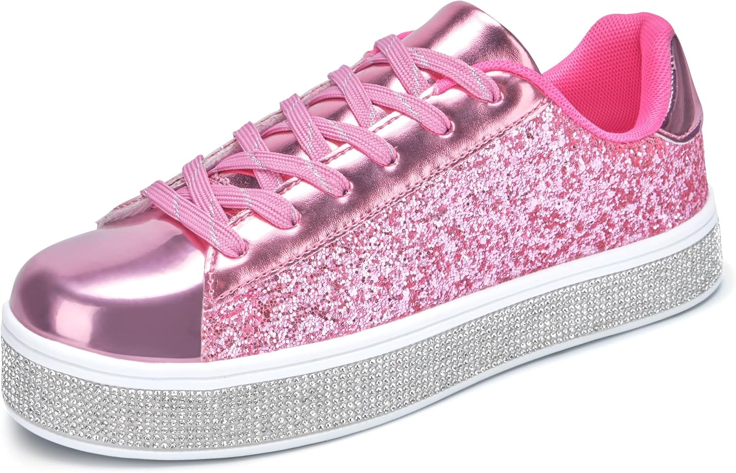 UUBARIS Women's Sneakers, Special Glitter Tennis Sneakers, Innovative Neon Dress...