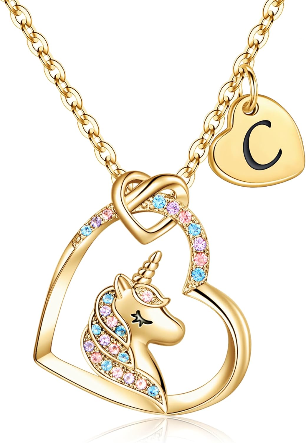 Hidepoo Unicorn Necklace for Girls Gifts, Special 14K Gold/Rose Gold/White Gold...