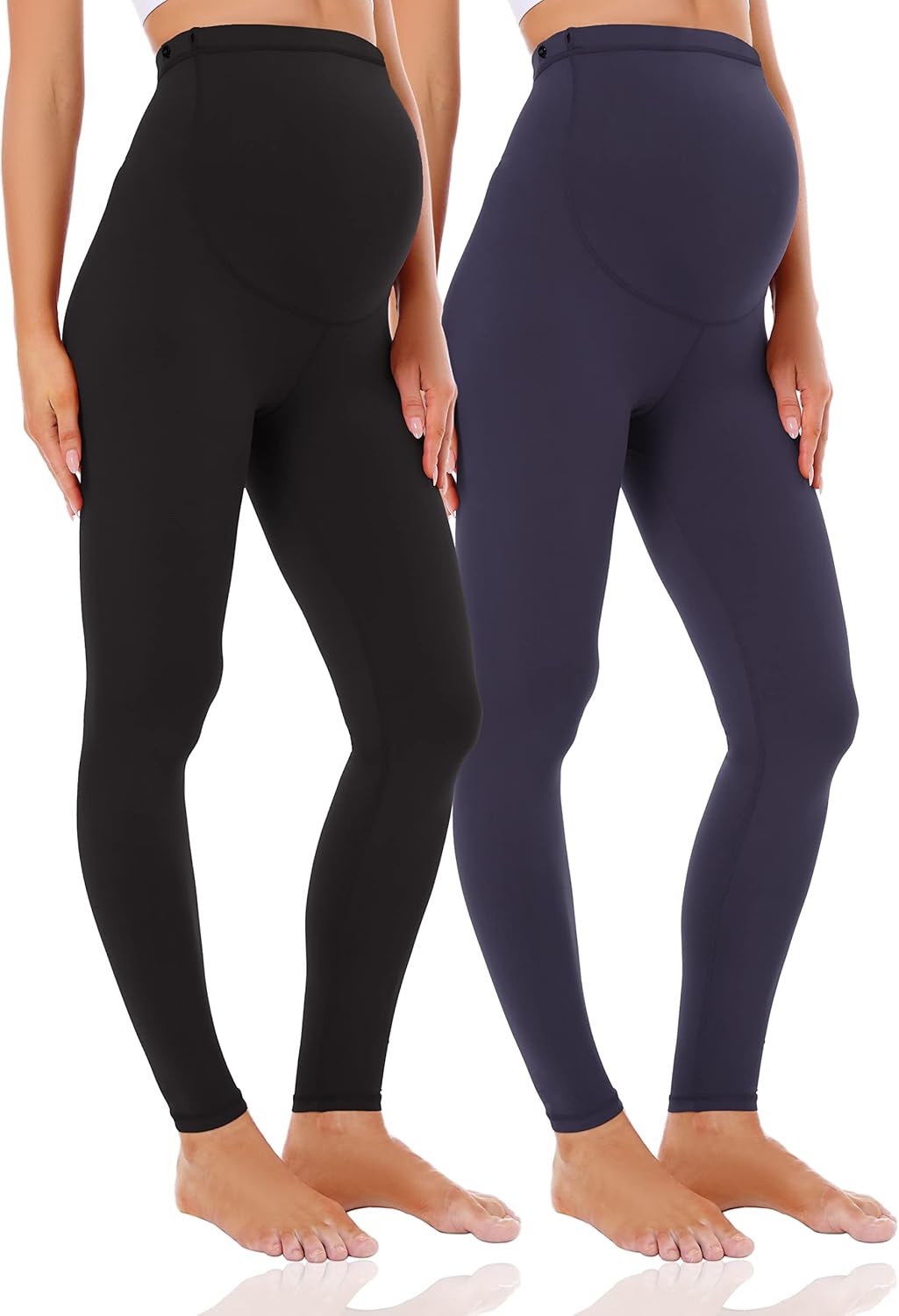 Foucome Women's Over Bump Super Soft Support Maternity Leggings Cropped Pants M...