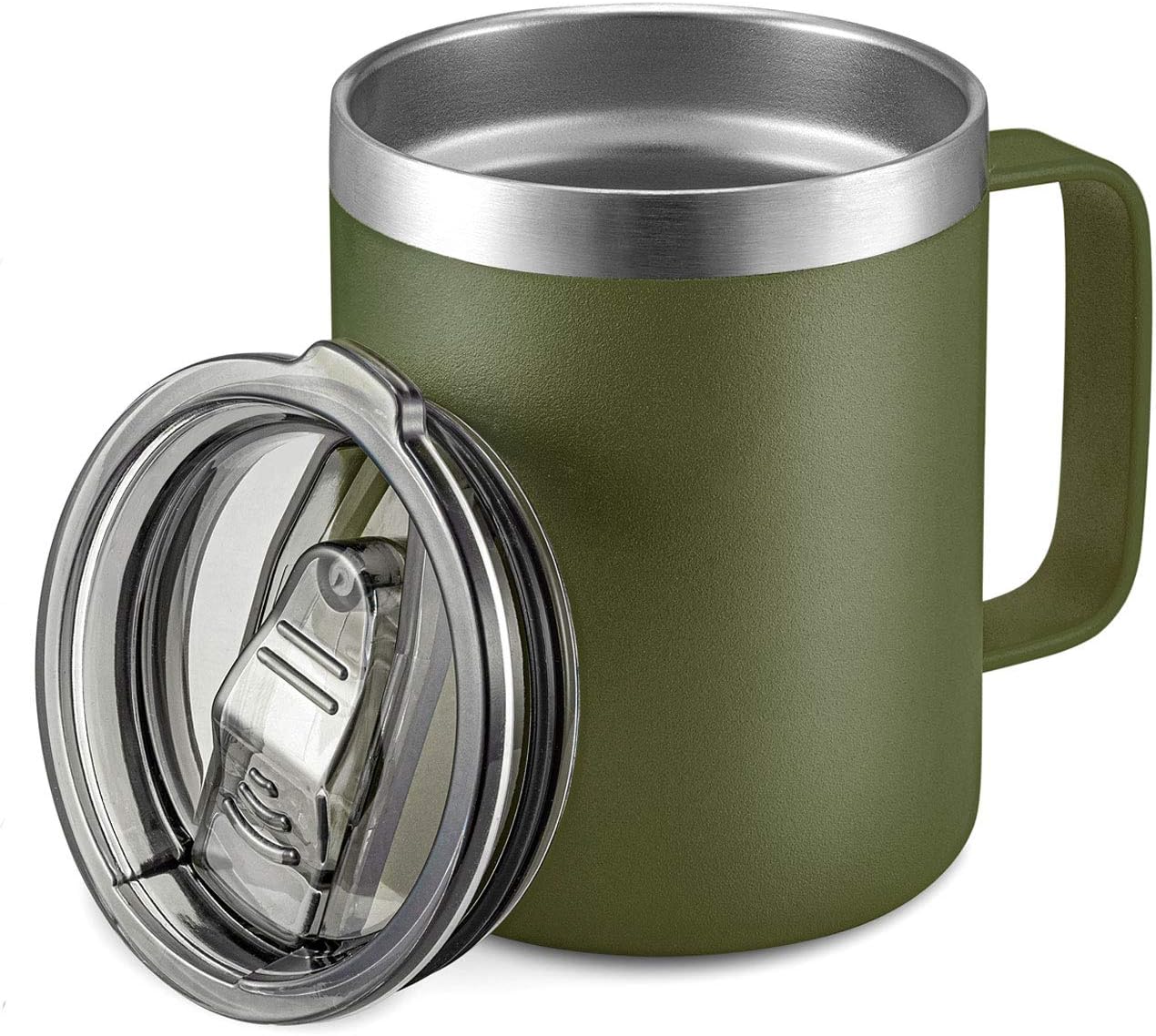ALOUFEA 12oz Stainless Steel Insulated Coffee Mug, Special Double Wall Vacuum Tr...