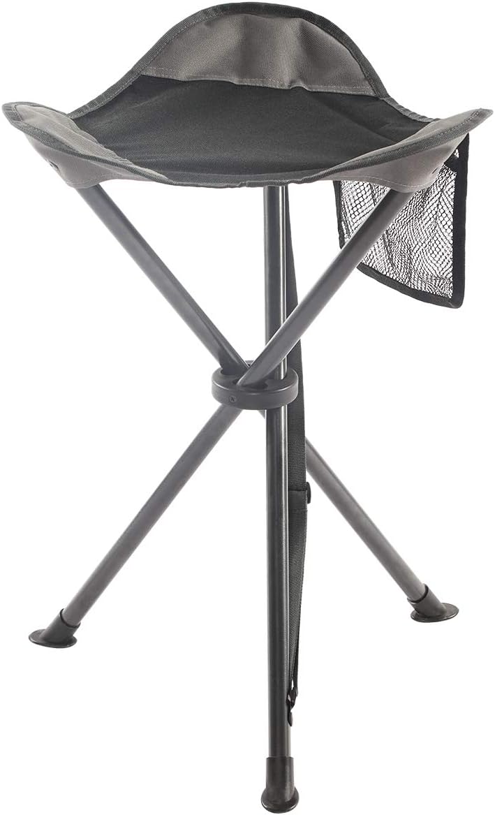 EVER ADVANCED Folding Stool Tripod Tall 53 cm Lightweight Camping Stool Compact...