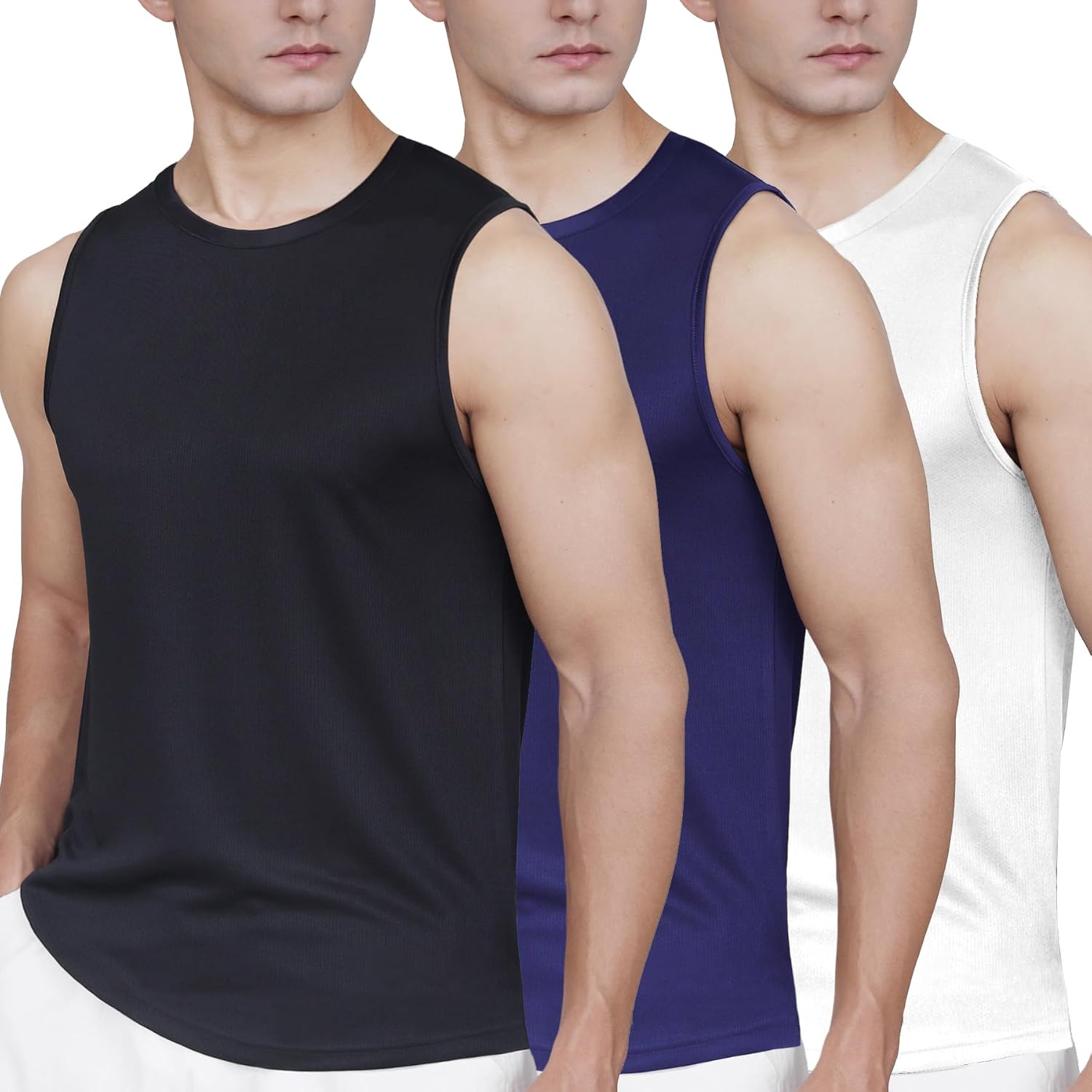 Mens Tank Tops 3 Pack,Sleeveless Muscle T Shirts for Men's Fitness,Quick Dry Gym...