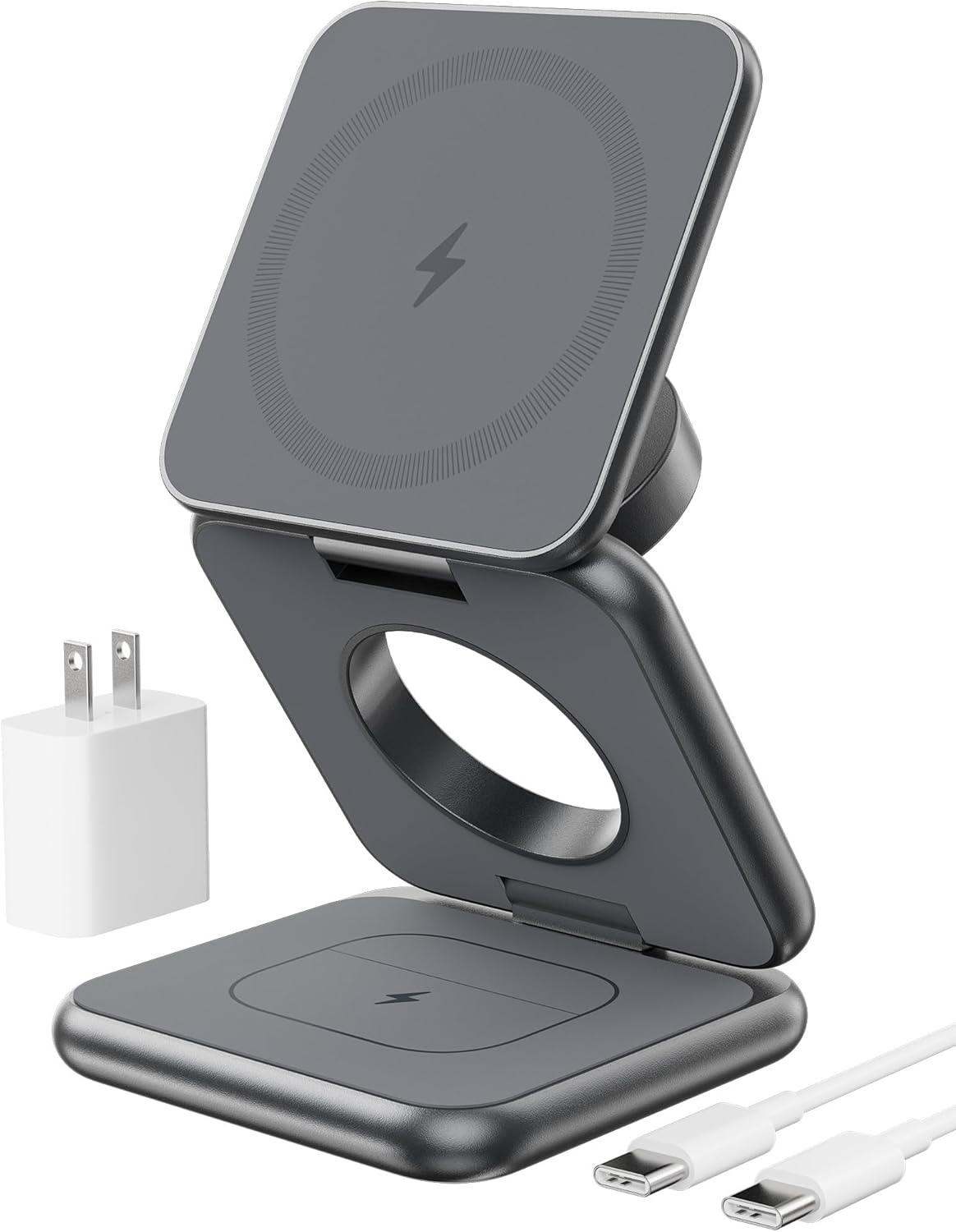 Foldable Magnetic Wireless Charger, Special KU XIU X40 Aluminum Alloy 3 in 1 Cha...