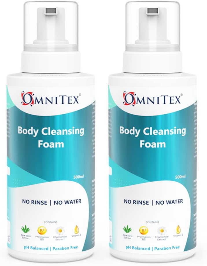 Omnitex Rinse Free Body Cleansing Foam, Special Cleansing Foam With Herbal Oils,...