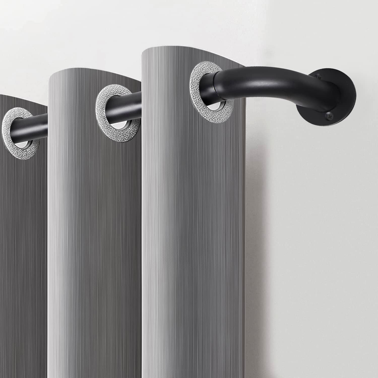 Imperial Rooms Curtain Pole, Special Room Darkening Curtain Rod with Curved Pole...