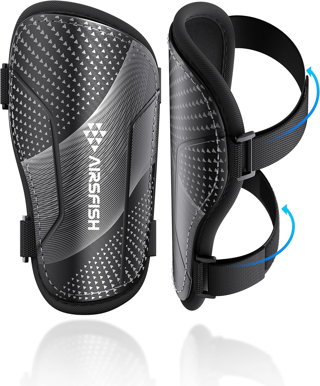 Shin Guards Soccer Kids Youth, Special Airsfish Shin Guard Protection Gear for 2...