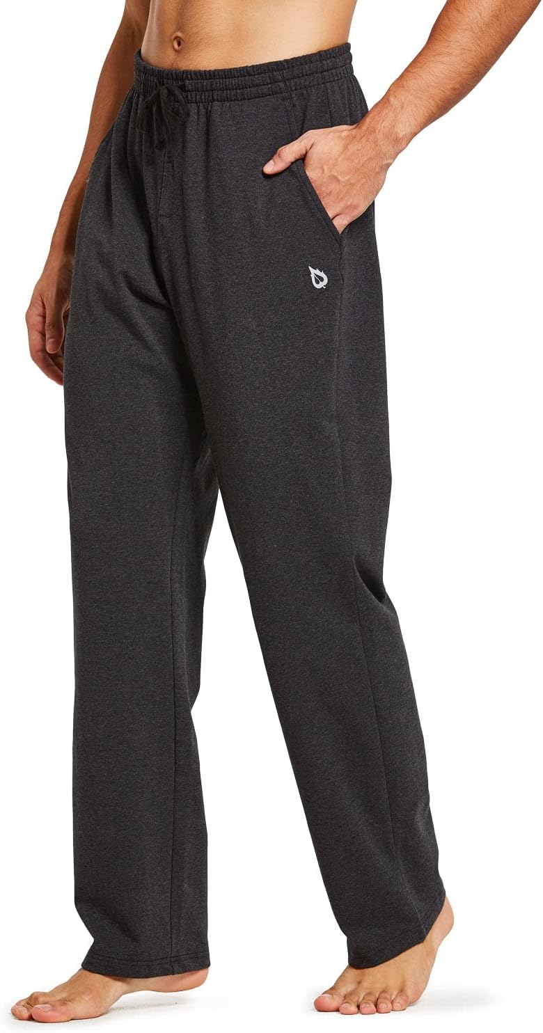BALEAF Men's Sweatpants, Special Lounge Cotton Pajama Yoga Pants, Innovative Ope...
