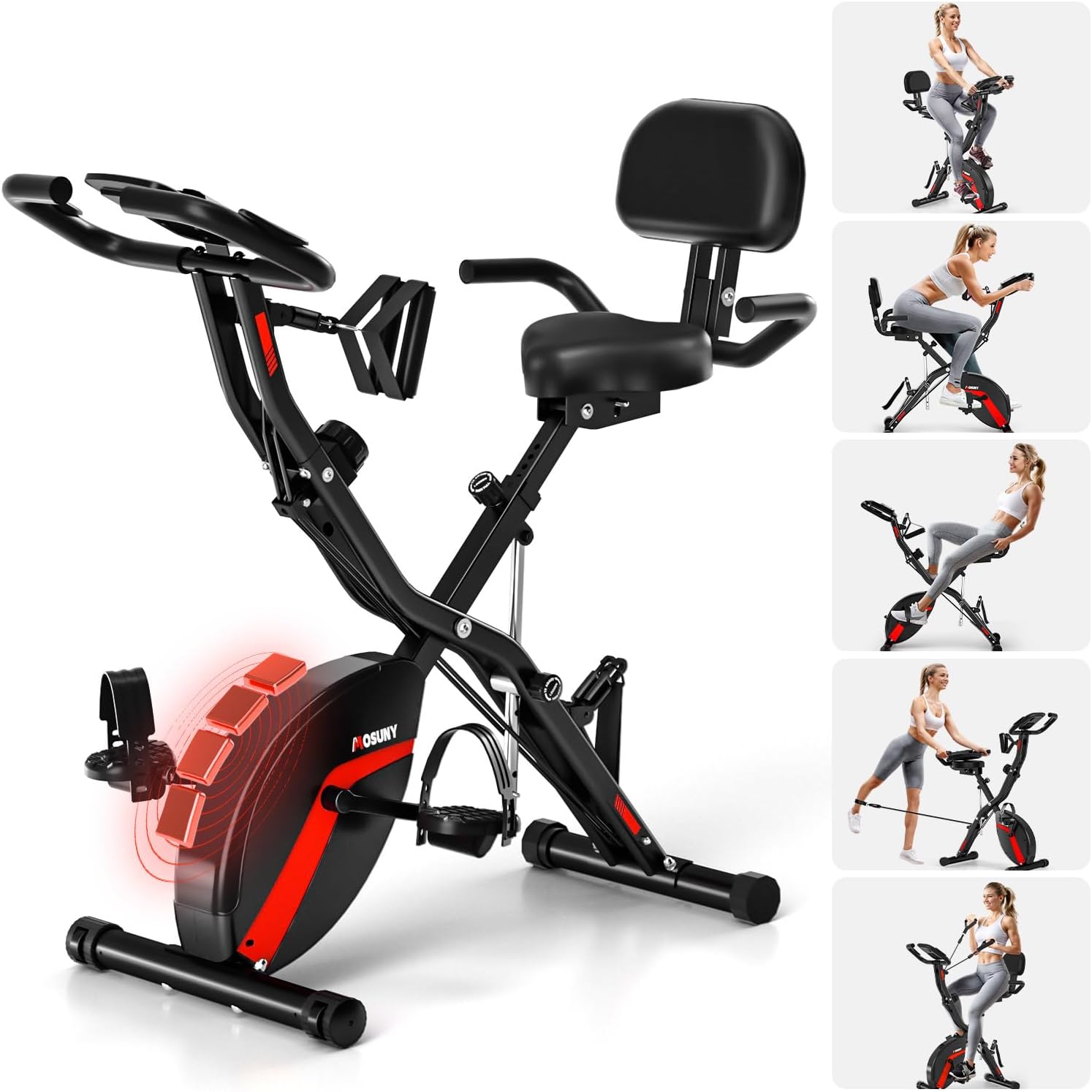 Recumbent Exercise Bike, Unique 5-in-1 Exercise Bike Like A Physical Therapist,...