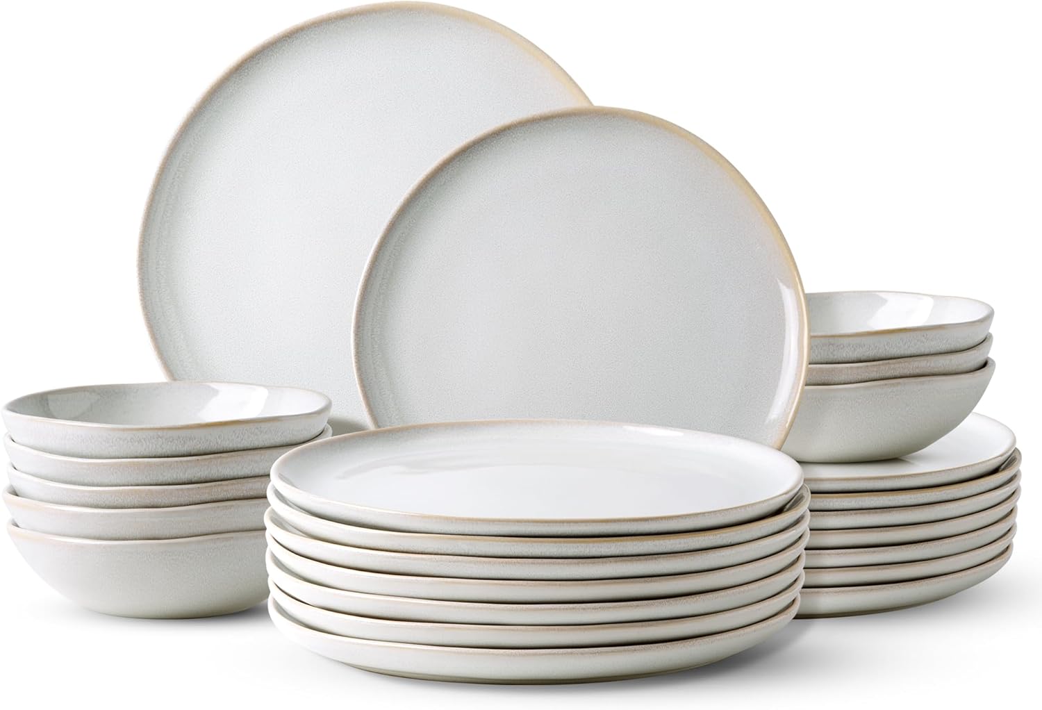 AmorArc Ceramic Dinnerware Sets, Special Handmade Reactive Glaze Plates and Bowl...