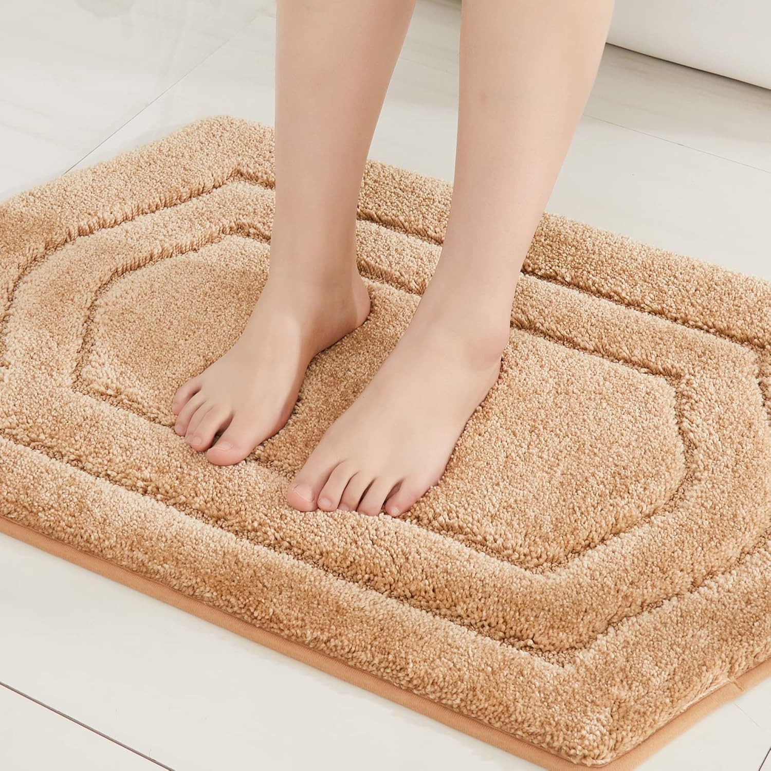 COSY HOMEER Extra Thick Bath Rugs for Bathroom - Anti-Slip Bath Linen Sets Mats...
