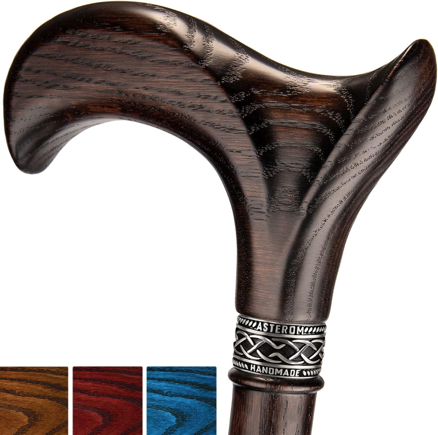 Asterom Walking Cane - Handmade, Ergonomic, Wooden - Canes for Men, Cane for Wom...