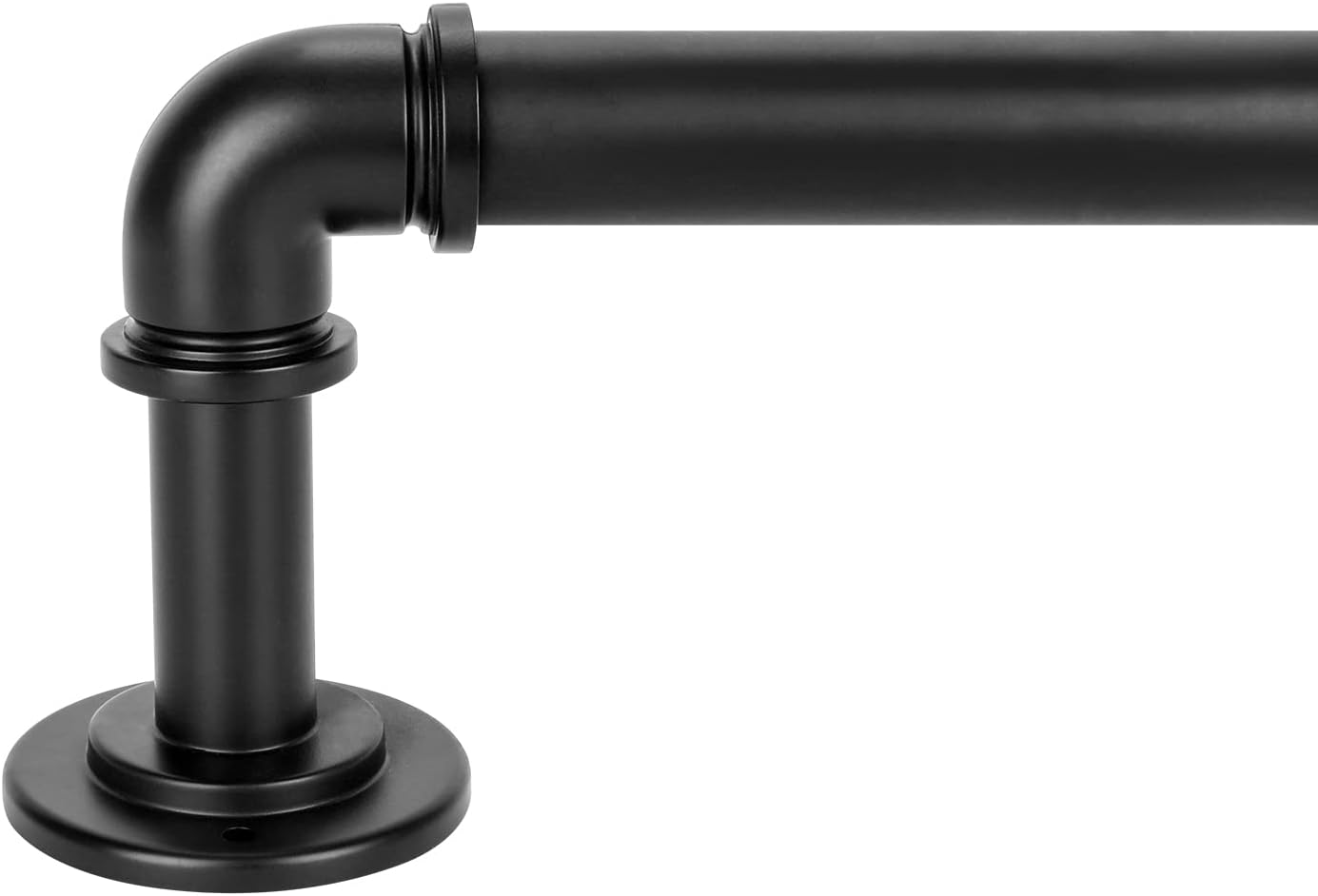 OLV Black Industrial Curtain Rods for Windows 48 to 84 Inch(4-7 ft),1'' Blackout...