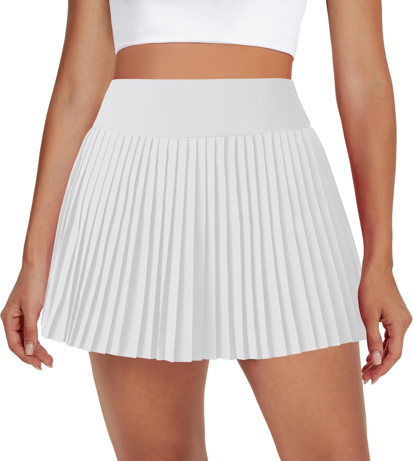Womens Pleated Tennis Skirts with Pocket Shorts High Waisted Skorts Lightweight...