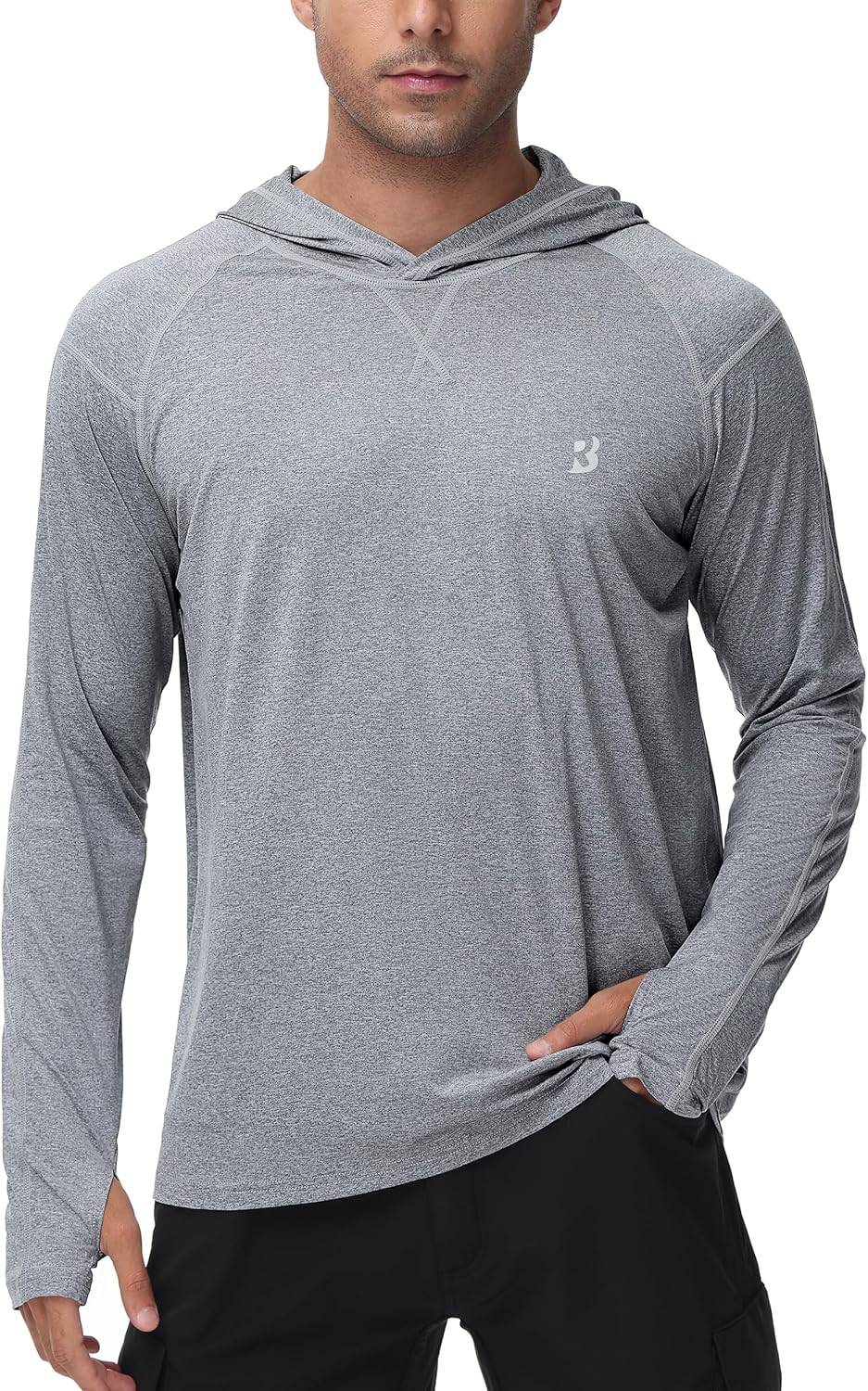 Roadbox UPF 50+ Fishing Shirts for Men - Long Sleeve UV Sun Protection Hoodie Sh...