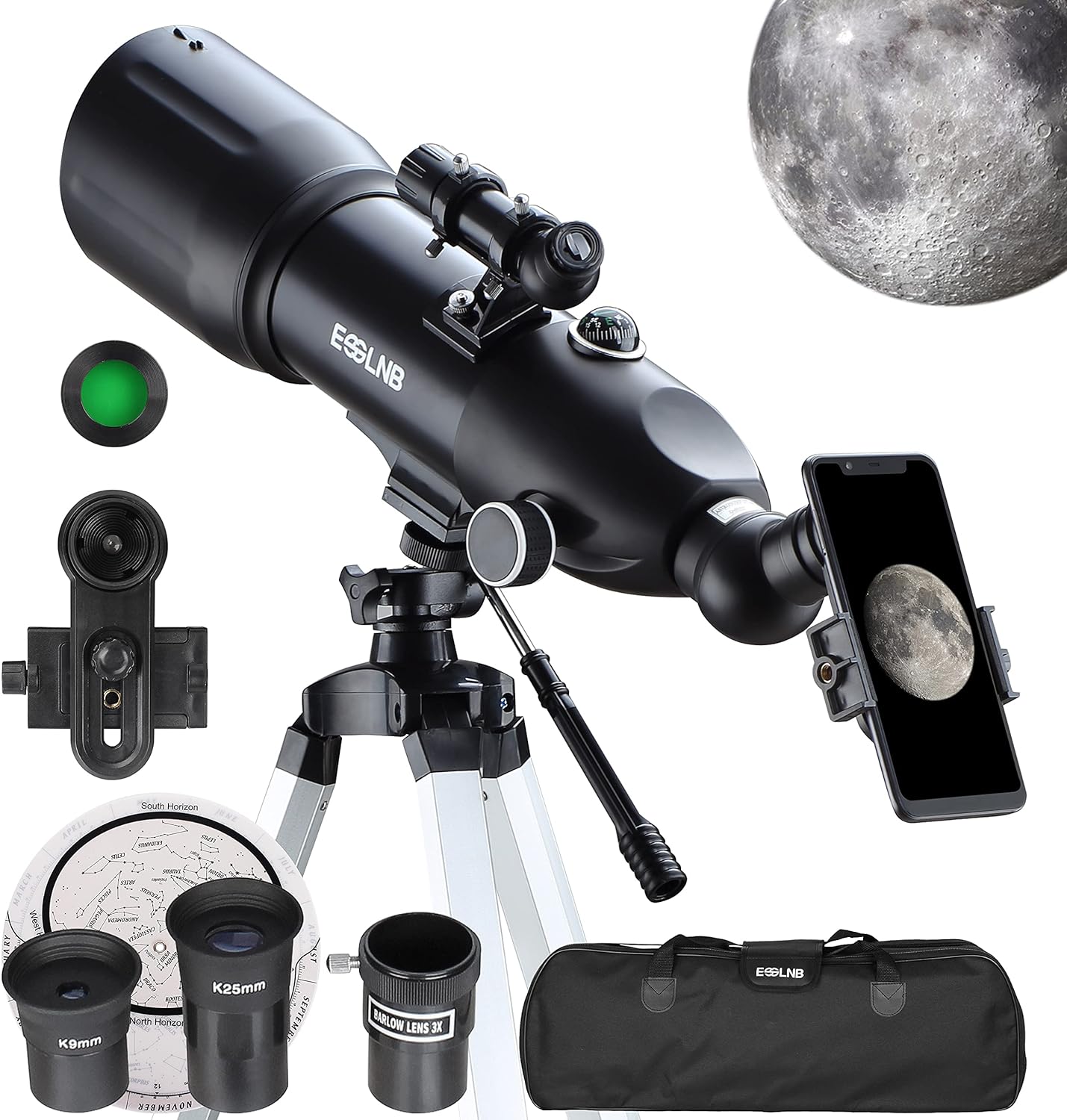 ESSLNB Astronomy Telescope, Special Telescope for Adults with 10X Phone Adapter,...