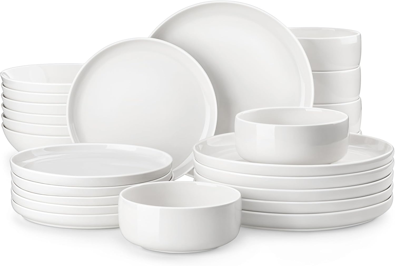 **Best MALACASA Plates and Bowls Sets, Special 24 Pieces Modern Porcelain Dinner...