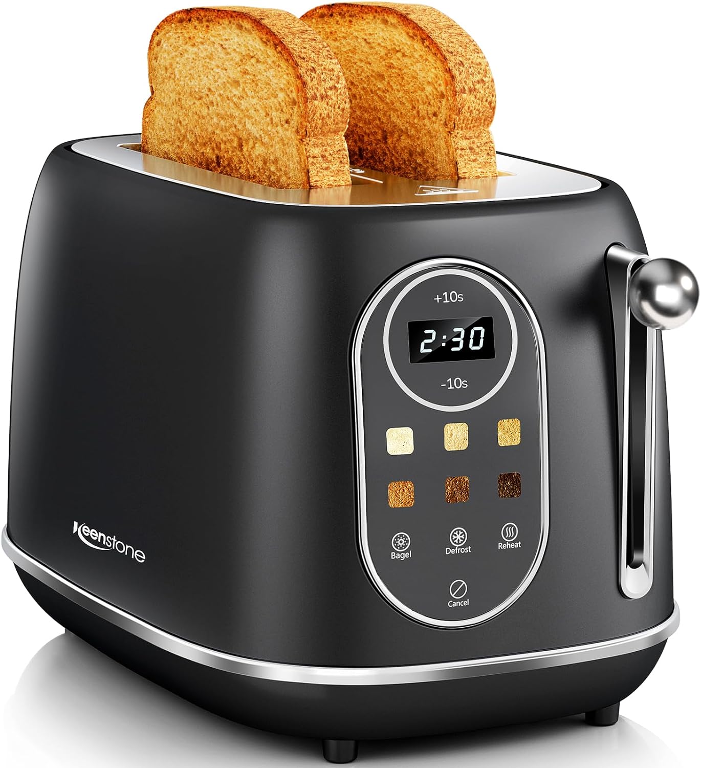 Keenstone Toaster Touch Control, Retro Toaster with Touchscreen, Stainless Steel...