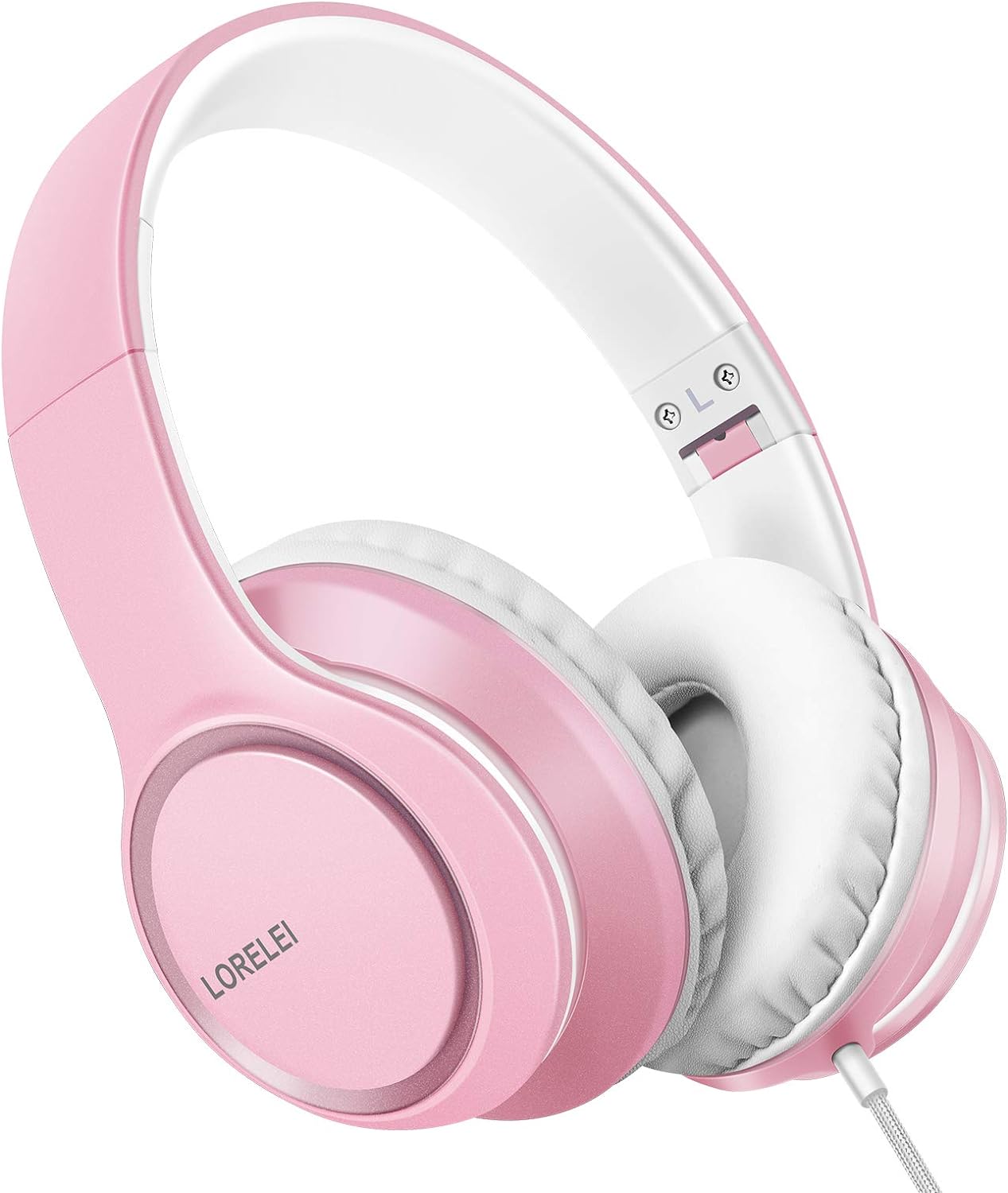 LORELEI X8 Over-Ear Wired Headphones with Microphone with 1.45m-Tangle-Free Nylo...