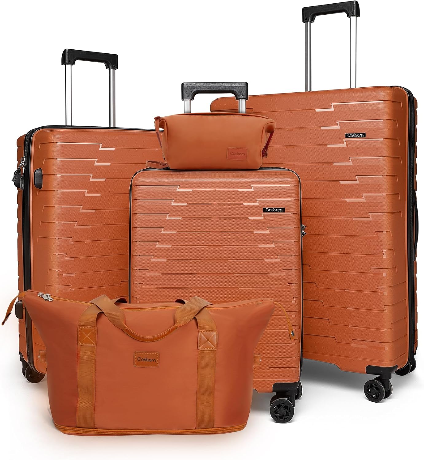 Luggage Sets 5 Piece, Suitcases with Wheels, PP Hard Case Luggage with Upgraded...