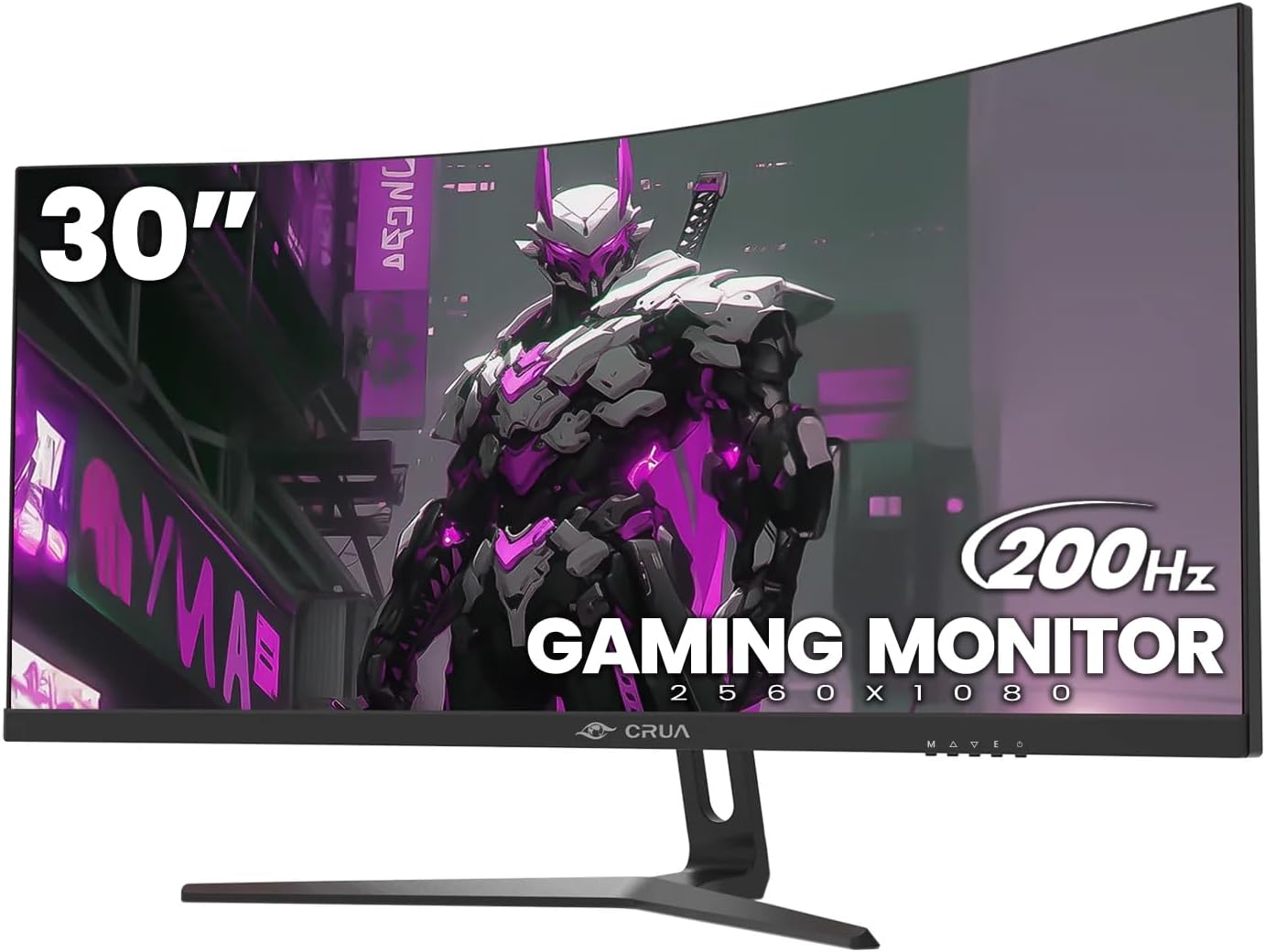 CRUA 30" Curved Gaming Monitor, 144Hz(HDMI)/200Hz(DP) Ultrawide Computer Monitor...